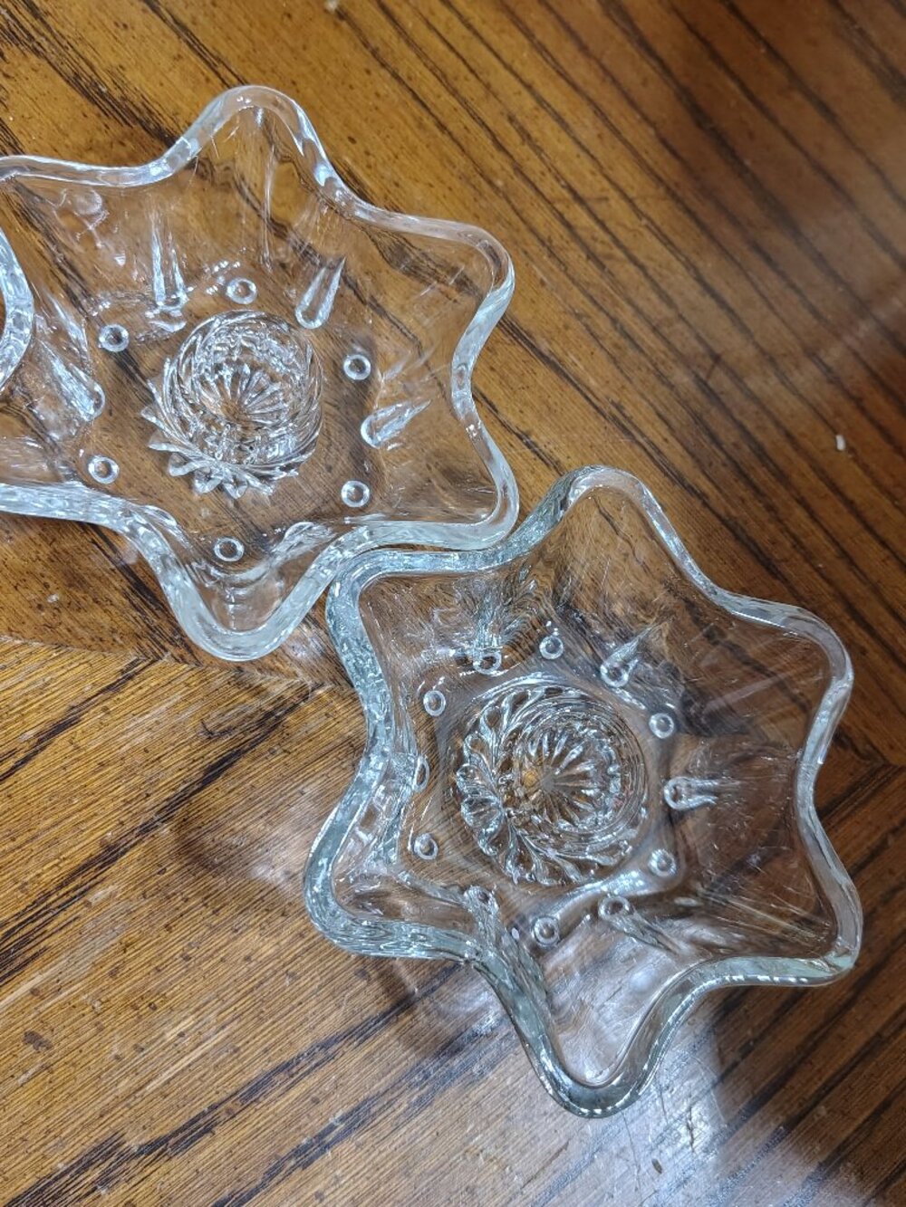 Star Shaped Glass Candle Holders ( taper candle)